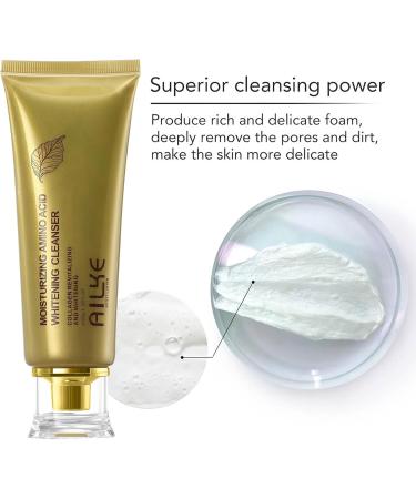 AILKE BOOST LUSTER AILKE Amino Acid Moisturizing & Whitening Facial Cleanser Oil Control Deep Clean Impurities & Makeup Reduce Pimples Blackhead Facial Wash 120 g Pack of 1 1 copy - Buy Online on GoSupps.com