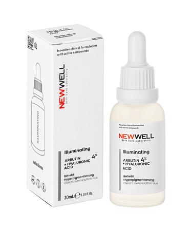 new well NEWELL Whitening Serum with Arbutin for Face Aloe Vera & Hyaluronic Acid Vitamin C Antibacterial Serum for Face Anti-Wrinkle Anti-Aging & Dark Spots Vegan