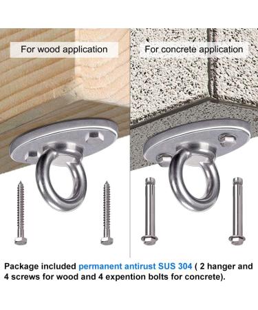 SELEWARE 2800 lb Capacity Wall Ceiling Mount Bracket for Suspension Trainer Kit - Yoga Swing, Battle Ropes, Rings - 2 Pack - Buy Online on GoSupps.com