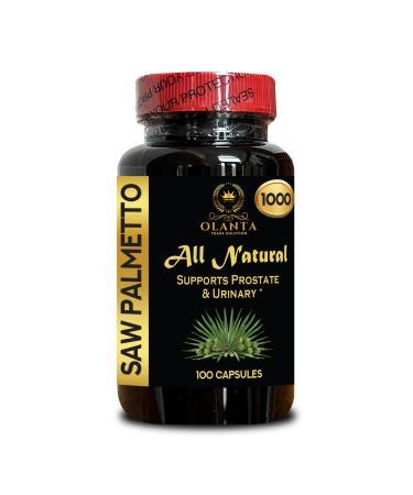OLANTA TRADE SOLUTION Herbal Saw Palmetto 1000mg Prostate and Urinary Support Support Urinary Flow Men s Vitality Blend No Preservatives Softgels 1 Bottle 100 Capsules