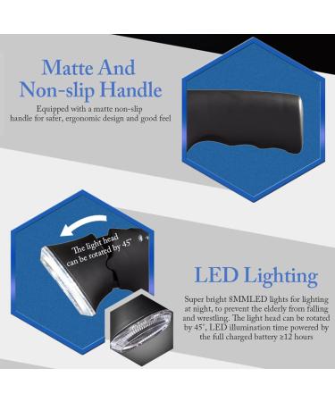 Walking Cane with Light Canes Led Light Alarm Walking Stick with Light Folding Cane with Led Light Walking Canes for Seniors Travel Adjustable Cane with Alarm Led Light Radio - Buy Online on GoSupps.com