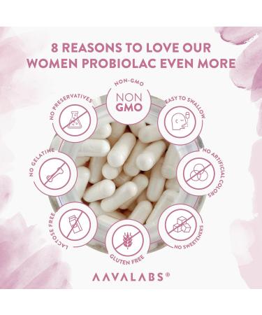 High Strength Women Probiolac - 45 Billion CFU - 4 Bacteria Strains - Lactobacillus Acidophilus, Inulin, L Glutamine - 60 Capsules - GMO, Gluten, Lactose Free - Buy Online on GoSupps.com