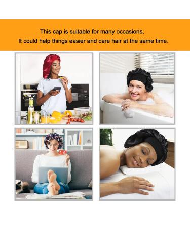 Awegeo Satin Bonnet with Adjustable Straps | Jumbo Size Silk Hair Bonnet for Women | Ideal for Sleeping & Long Curly Hair | Khaki - Buy Online on GoSupps.com