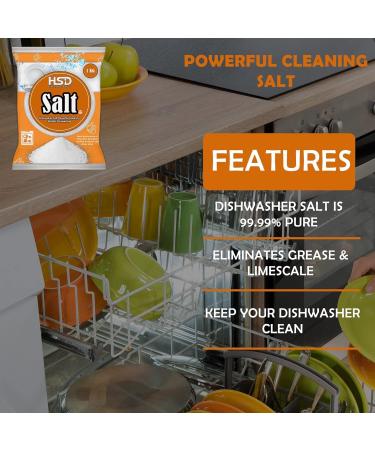 HSD Dishwasher Salt Powerful Cleaning Dishwasher Salt 1kg 2pack - Buy Online on GoSupps.com