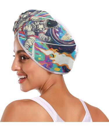 Buy Astronaut Galaxy Space Hair Towel 2 Pack - Super Absorbent Quick Dry Hair Turbans for Women & Girls | Perfect for International Shipping - Buy Online on GoSupps.com