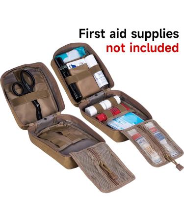 Crisis First Aid Bag - Empty MOLLE Tactical EDC IFAK Pouch for Outdoor Camping & Travel | Essential First Aid Belt Bag & Pharmacy Set - Buy Online on GoSupps.com