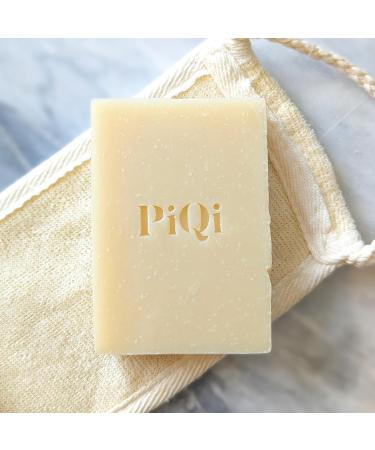PiQi Kefir Soap Bar Unscented Fragrance-Free - Exfoliating Nourishing Rich in Lactic Acid Vegan (Natural Palm-Oil Free) - Buy Online on GoSupps.com