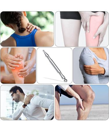 NO BRAND Acupuncture Massage Pen - Double-Sided Stainless Steel Meridian Acupressure Tool (15cm) - Buy Online on GoSupps.com