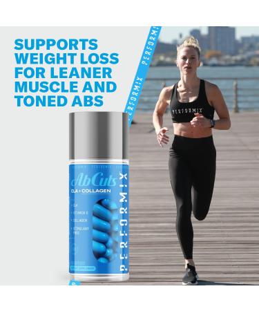 Performix AbCuts CLA + Collagen Softgels for Men and Women - Non-Stimulant Formula with Safflower Oil, Vitamin E, and Multi-Collagen Blend - Buy Online on GoSupps.com