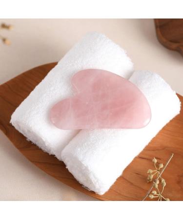Natural Rose Quartz Gua Sha Tool | Face Sculpting Puffiness Reduction & Tension Relief | Premium Facial Stone for Eyes Face & Body - Buy Online on GoSupps.com