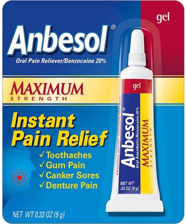 Anbesol Gel Maximum Strength 0.33 oz (Pack of 4)