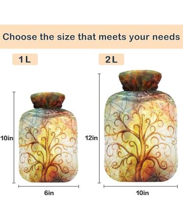 NAANLE Galaxy Tree of Life Hot Water Bottle with Cover - 2L Heat Bottle for Back Pain Relief Hand & Foot Warmer Neck Warmth & Cold Therapy - International Shipping - Buy Online on GoSupps.com