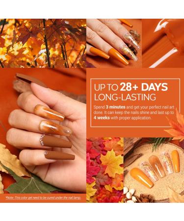 Modelones 20 Colors Gel Nail Polish Kit - Fall Winter Collection | Gold, Orange, Yellow, Brown Shades | Bond Primer, Glossy & Matte Top Coat | DIY Nail Art | Halloween Gift Set - 24 PCs - Buy Online on GoSupps.com