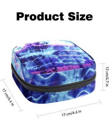 Purple Blue Tie Dye Menstrual Storage Bag - Feminine Period Kit for Women/Girls - Menstrual Cup & Tampon Pouch - Color 8 - Buy Online on GoSupps.com