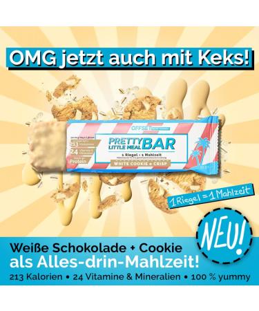 Pretty Little Meal Bar White Cookie & Crisp - Delicious 213 Cal Protein Bar by Offset Nutrition | 6 Pieces - Buy Online on GoSupps.com