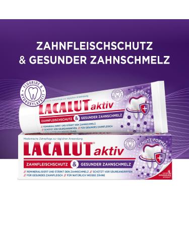 Lacalut Active Gum Protection & Enamel Care - Fight Periodontitis & Gum Infections | 75ml | Healthy Strong & White Teeth - Buy Online on GoSupps.com