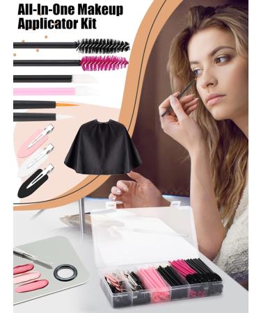 LIONVISON Disposable Makeup Applicators Makeup Mixing Palette with Spatula and 262 PCS Disposable Makeup Brush Tools Mascara Wands Lip Brushes Eyeliner Brushes Makeup Hair Clips with Organizer Box - Buy Online on GoSupps.com