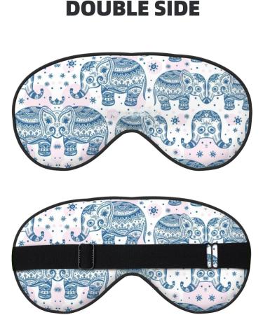 Boho Elephant Sleep Mask - Adjustable & Breathable Eye Mask for Comfortable Sleep | International Shipping Available - Buy Online on GoSupps.com