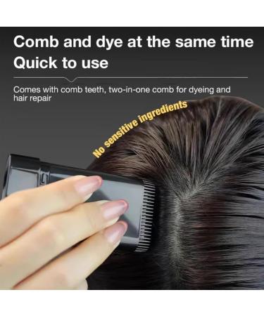 Safe and Convenient Comb Hair Dye Gotysles Hair Dye Convenient Hair Concealer Convenient Comb Hair Dye for Quick Touch-ups (Coffee) - Buy Online on GoSupps.com
