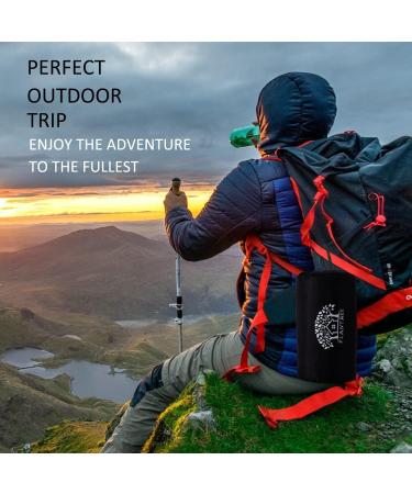 Flantree Sleeping Bag 4 Seasons - Lightweight & Waterproof for Camping & Hiking - Adults & Kids - Warm & Cool Weather - Compression Bag Included - Dark Green/Lake Blue - Buy Online on GoSupps.com