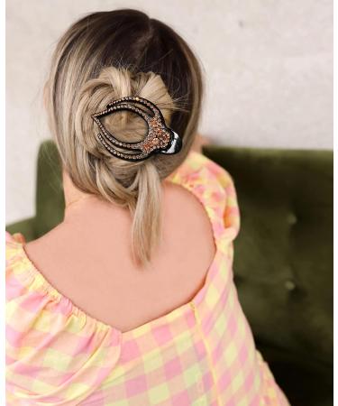 5PCS Rhinestone French Hair Clips for Women | Strong Hold Curved Claw Clips | No Slip Design | Medium Size 3.74 | Ideal for Thick Hair - Buy Online on GoSupps.com