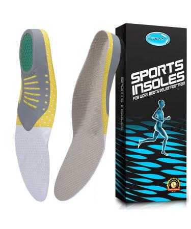 Shoe Insoles Arch Support Insoles for Men and Women Shoe Inserts - Orthotic Inserts - Running Athletic Gel Shoe Insoles Plantar Fasciitis  Flat Feet High Arch  Foot Pain Relief (8 11.5)