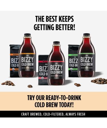 Bizzy Decaf Blend Cold Brew Coffee Brew Bags - 12 Count | Water Processed Coarse Ground Specialty Grade 100% Arabica | Makes 42 Cups - Buy Online on GoSupps.com