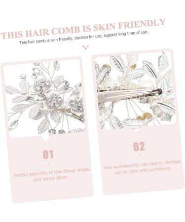 Angoily Rhinestone Hair Comb Bridal Comb Crystal Hair Crystal Barrette Wedding Rhinestone Hair Clip Flower Hair Clips for Women Wedding Hair Comb - Buy Online on GoSupps.com