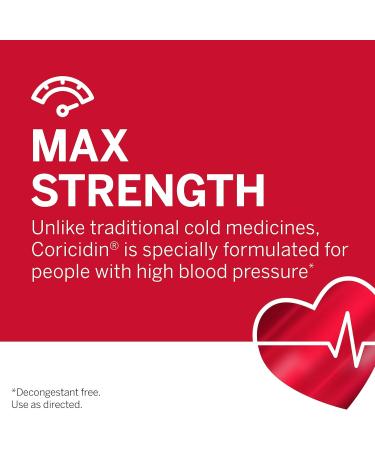 Coricidin HBP Multi-Symptom Relief Tablets - Decongestant-Free Flu Medicine for High Blood Pressure - 48 Count (2x24ct - Buy Online on GoSupps.com