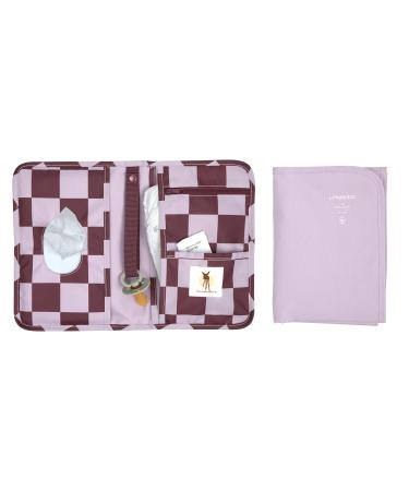 L SSIG Diaper Bag with Changing Mat & Wet Wipes Compartment - Deep Red/Lavender | Stylish & Functional Baby Gear for On-the-Go Parents - Buy Online on GoSupps.com
