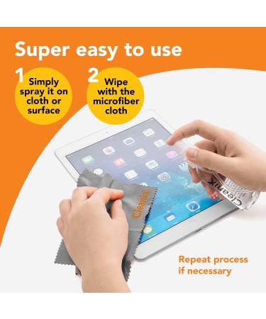 Alcohol Free Glasses Cleaner Kit With Microfiber Cloth - Eyeglass Cleaning Spray Bottle - Lens Cleaner in a Travel Kit - Also for Computer and Laptop Screens - Safe For All Lenses 60 ml (Pack of 1) - Buy Online on GoSupps.com