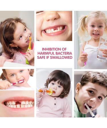 Kids Foam Toothpaste with Low Fluoride for U Shaped Toothbrush - Strawberry Flavored Toothpaste and Mouthwash for Children - Buy Online on GoSupps.com