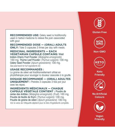 Organika Goutrin- Gout Relief Formulation Reduce Uric Acid Diuretic 120 vcaps 120 count (Pack of 1) - Buy Online on GoSupps.com