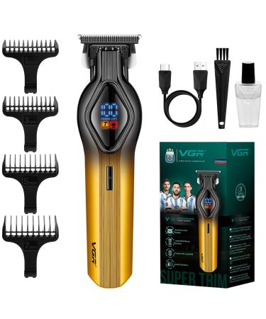 VGR Beard Trimmer Men Rechargeable Electric Cordless Hair Trimmer - 7000 RPM USB-C Ceramic Blades - 200 Min Battery - Mens Shaver Razor Face Grooming Kit - Male Beard Clippers Bald Head