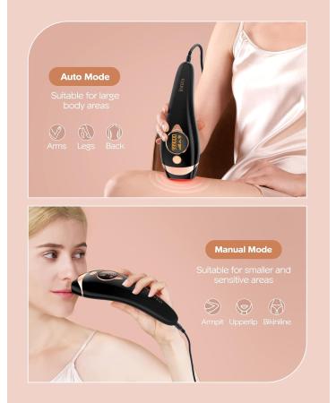 IPL Hair Removal Device for Men & Women - 999 000 Light Impulses for Long-Term Hair Reduction | Suitable for Body Face & Bikini Area (Black) - Buy Online on GoSupps.com