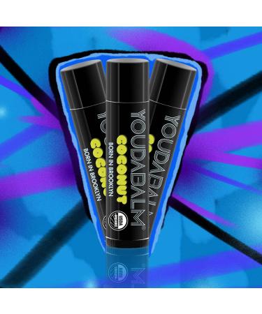 Organic Coconut Lip Balm - 100% Natural Moisturizer for Dry Lips (3 Pack) - Buy Online on GoSupps.com