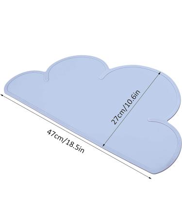 HONGXIN-SHOP Non Slip Silicone Kids Placemats - Blue Cloud Design for Easy Clean-Up | Multi-Purpose Tableware for Babies and Toddlers - Buy Online on GoSupps.com