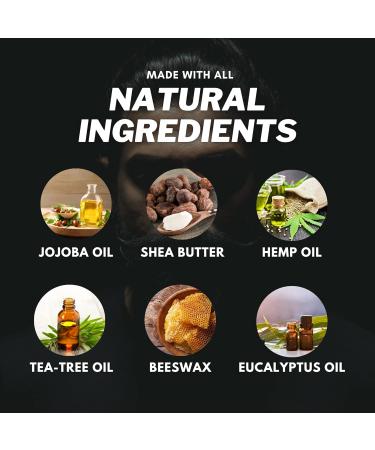 Moustache and Beard Wax for Men with Pocket-Sized Comb | Promotes Growth, Moisture Resistant | Natural Ingredients | Lemongrass 15ml + Comb - Buy Online on GoSupps.com