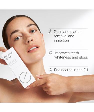  Enlighten Enlighten White Teeth Whitening Toothpaste Advanced Enamel Protection and Clinical Stain Removal Fluoride Toothpaste 75 ml (Pack of 6) - Buy Online on GoSupps.com