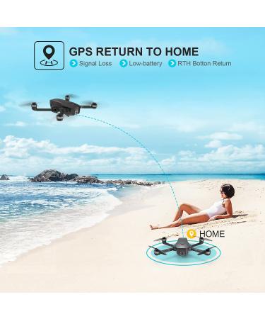 Holy Stone HS720 Foldable GPS Drone with 4K UHD Camera for Adults, Quadcopter with Brushless Motor, Auto Return Home, Follow Me, 52 Minutes Flight Time, Long Control Range, Includes Carrying Bag - Buy Online on GoSupps.com