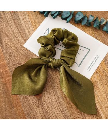 Satin Hair Ties Scrunchies, 6 Pcs Hair Bands - Classic Color Silk Elastic Bracelets for Women & Girls | Ponytail Holders & Hair Accessories - Buy Online on GoSupps.com