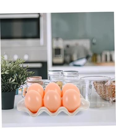 FELTECHELECTR Egg Holder Fixing Organizer Supply Egg Serveware Keeper Base Home Protective Stand Holder Ceramic for Ceramic Egg Tray 18.00X11.00X3.00CM White - Buy Online on GoSupps.com