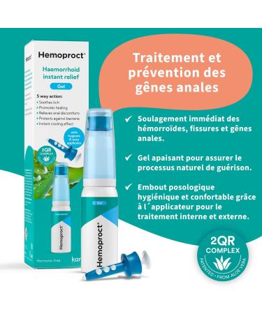 Hemoproct Hemorrhoids Treatment - Cooling Gel - Treatment and Prevention - Helps Relieve Pain Itching and Irritation - Promo - Buy Online on GoSupps.com