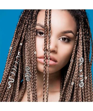 Tadipri Dreadlock Beads Spiral Clips Hair Braid Beads Hair Beads Dreadlocks 28 Pieces Dreadlocks for Hair Accessories Decoration for Men and Women (Silver) - Buy Online on GoSupps.com