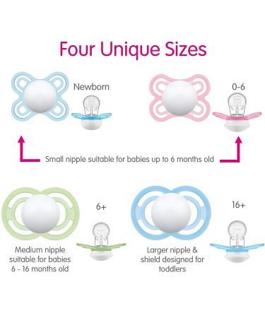 MAM Perfect Night Baby Pacifier 2 Pack - Glows in the Dark - Patented Nipple - 0-6 Months - Unisex - 2 Count - Buy Online on GoSupps.com