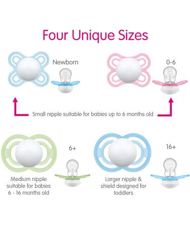 MAM Perfect Night Baby Pacifier | Glows in the Dark | Patented Nipple | 2 Pack for 16+ Months | Ideal for Boys - Buy Online on GoSupps.com