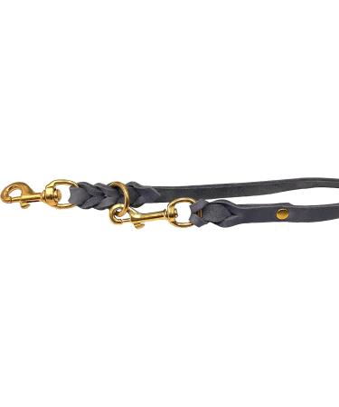 Buy Dogeleine Fat Leather Brass Leash for Small & Large Dogs - Adjustable 2m 2.40m 2.80m 3.50m 5m (Gray 5m x 15mm) - International Shipping Available - Buy Online on GoSupps.com