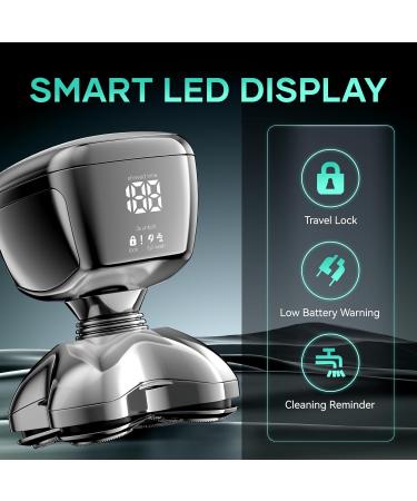 5D Head Shavers for Bald Men - Kensen Magnetic LED Display IPX6 Waterproof USB-C Charge Wet & Dry Use - Buy Online on GoSupps.com