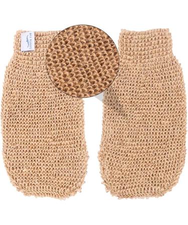 2ST Scrubbing Bathing Peeling Gloves - Luffa Sponge Shower Gloves for Spa & Body Care - Buy Online on GoSupps.com