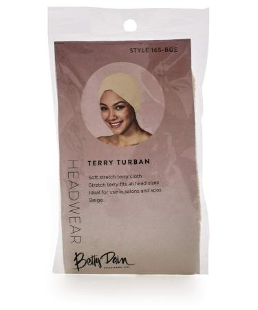 Buy Betty Dain Stretch Terry Cloth Turban in Beige | Comfortable & Stylish Headwear for All | International Shipping Available - Buy Online on GoSupps.com